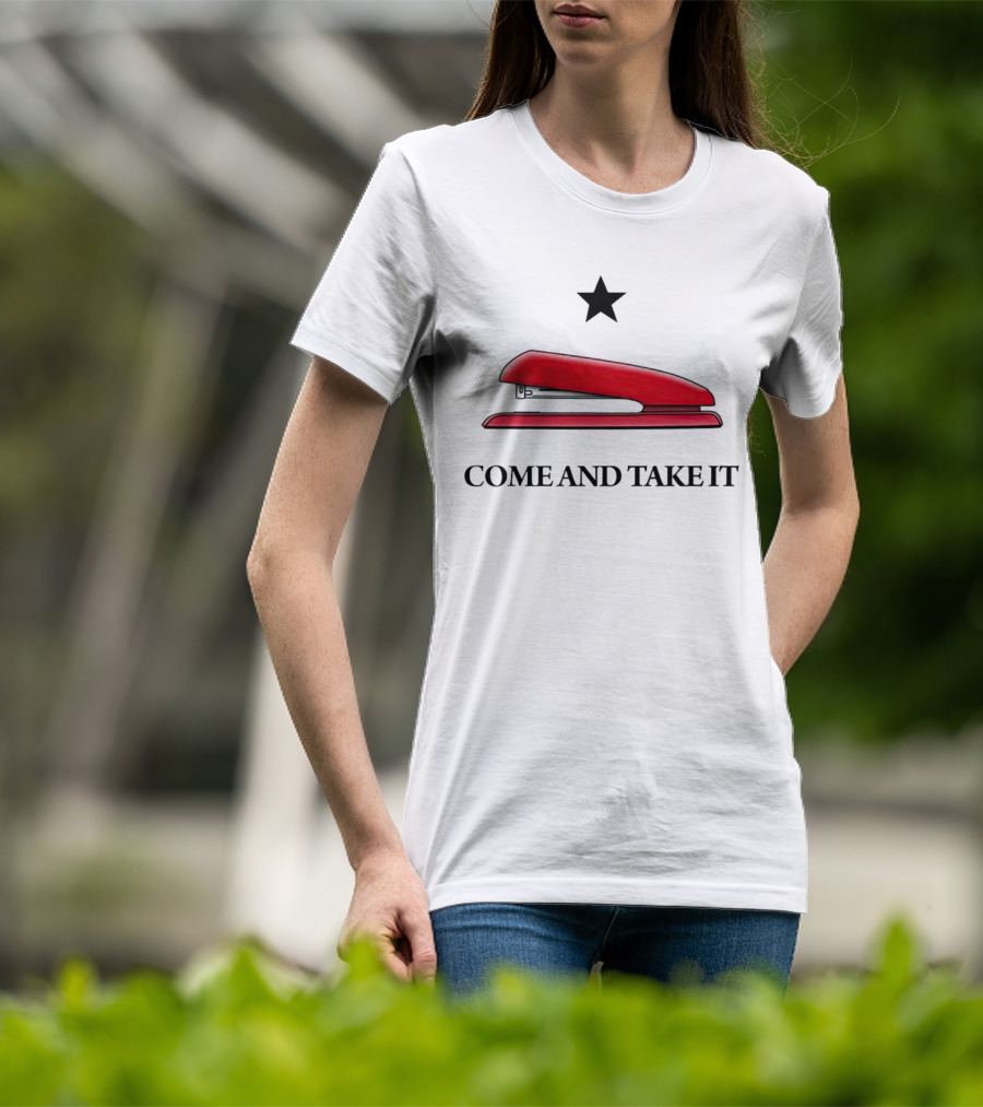 Red Stapler Come And Take It Star Icon Tradition T-Shirt