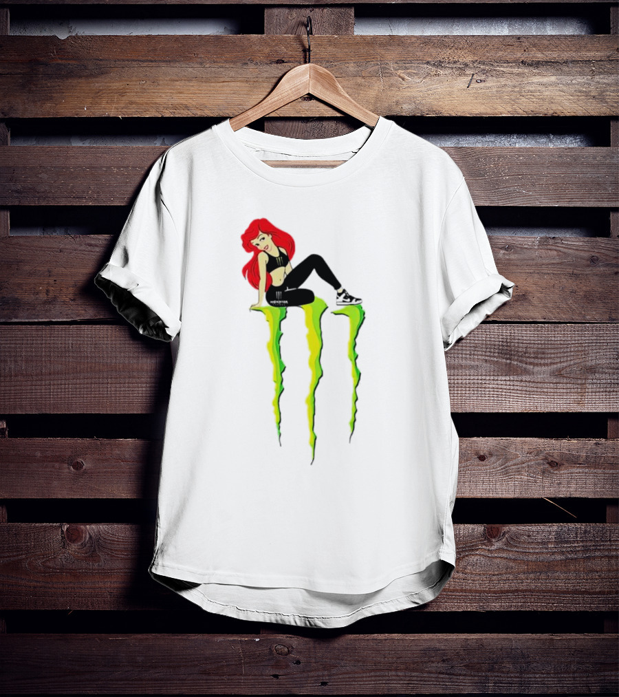 Ariel Monster Energy Logo Crossover T-Shirt