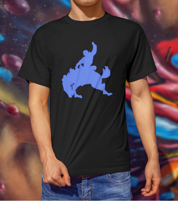 Bad Bunny Bucking Blue Cowboy T-Shirt