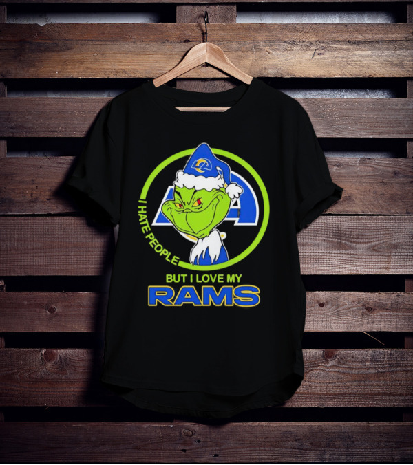 I Hate People But I Love My Los Angeles Rams Grinch T-Shirt
