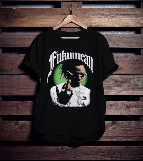 Fukumean 90s Vintage Hip Hop Style With Green Aura T-Shirt