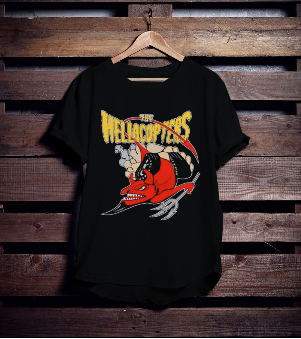 The Hellacopters Devil Stole The Beat Red Devil With Pitchfork And Wings T-Shirt