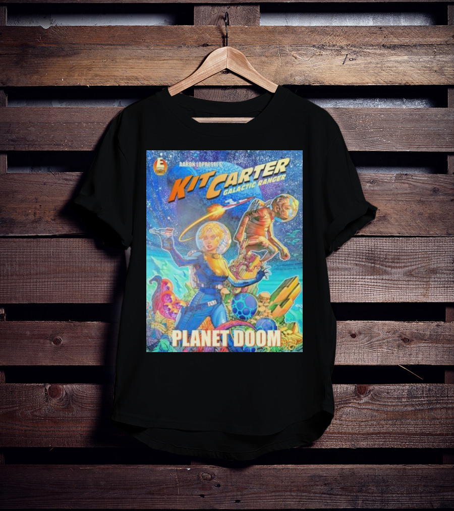 Kit Carter Galactic Ranger Planet Doom Halloween Edition Comic Cover T-Shirt