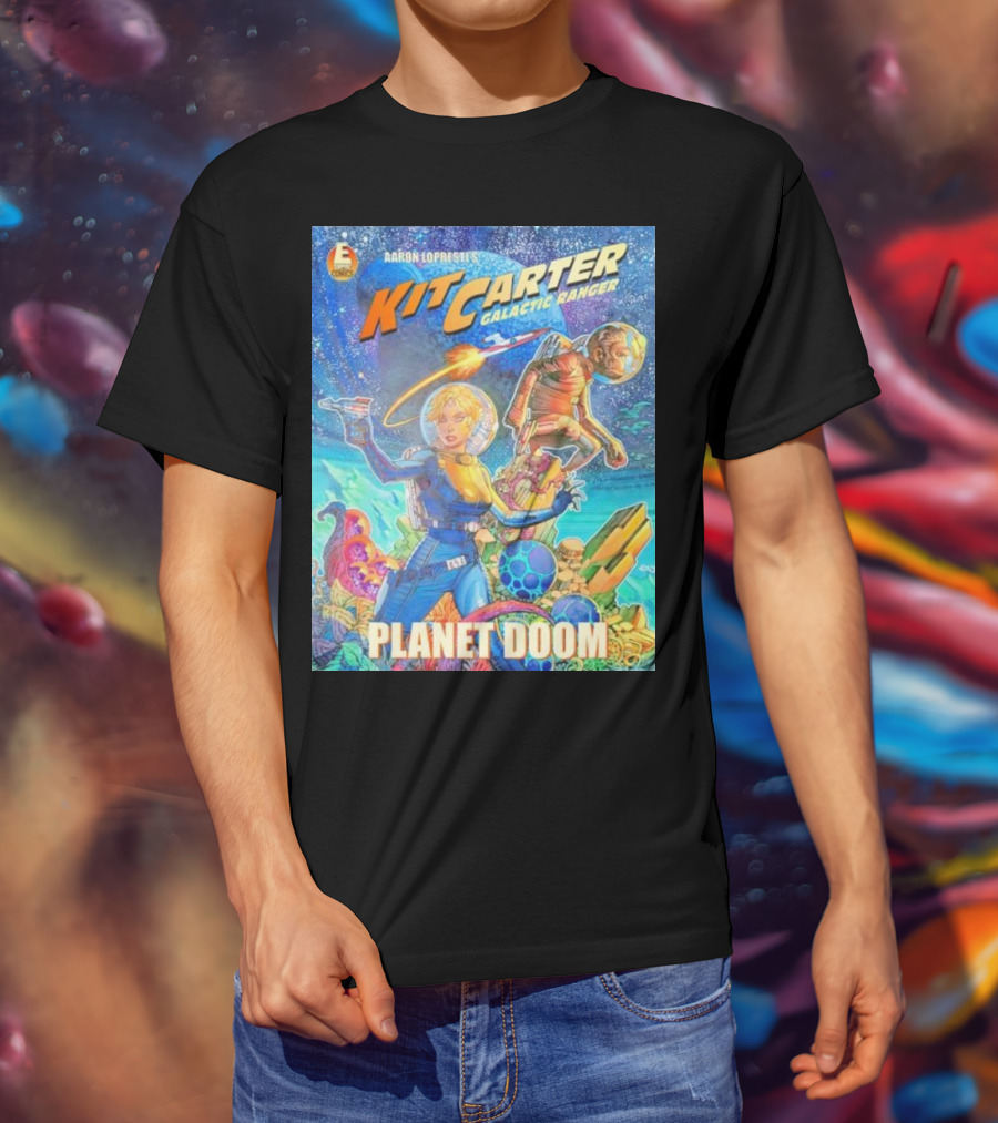 Kit Carter Galactic Ranger Planet Doom Halloween Edition Comic Cover T-Shirt