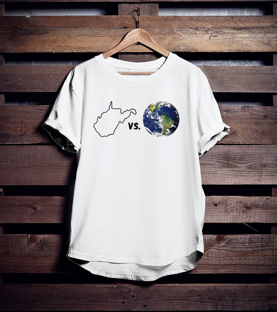 West Virginia Vs. Earth Map Challenge T-Shirt