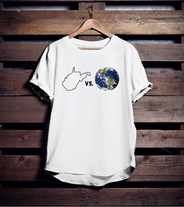 West Virginia Vs. Earth Map Challenge T-Shirt