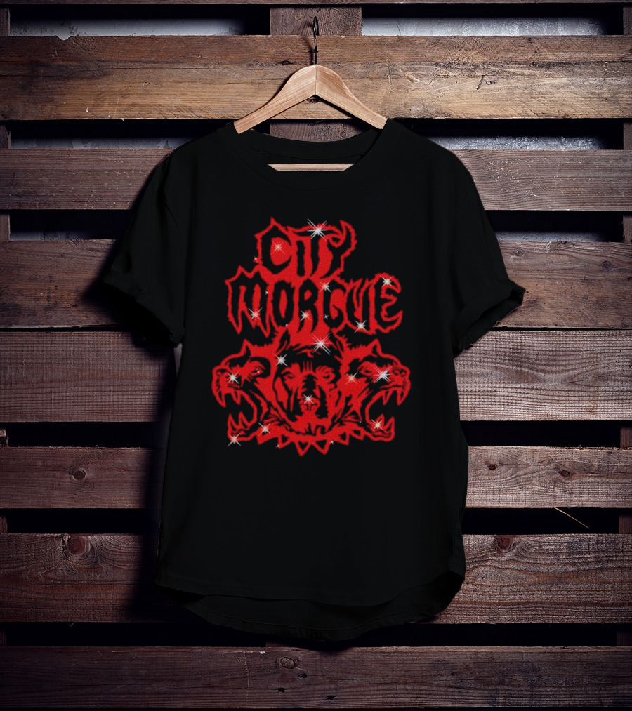 City Morgue Rhinestone Cerberus T-Shirt