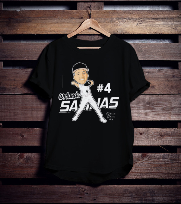 Orlando Salinas #4 Caricature Signature T-Shirt