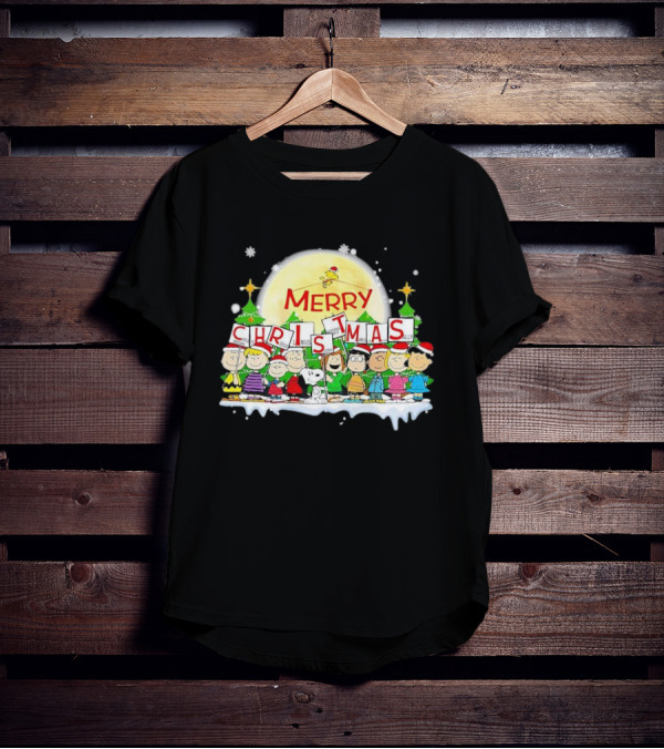 Peanuts Characters Merry Christmas T-Shirt