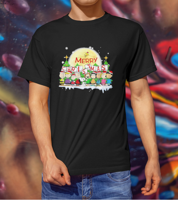 Peanuts Characters Merry Christmas T-Shirt