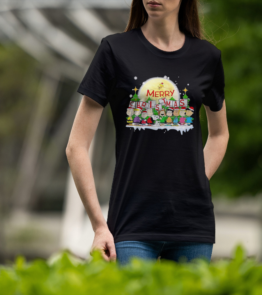 Peanuts Characters Merry Christmas T-Shirt