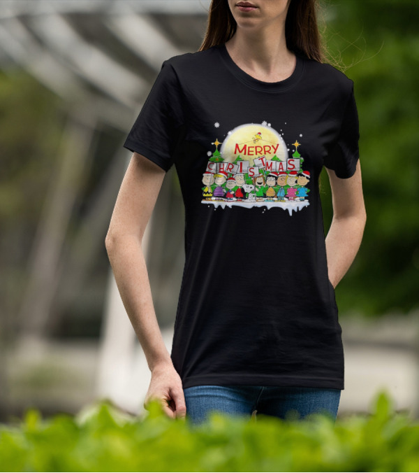 Peanuts Characters Merry Christmas T-Shirt