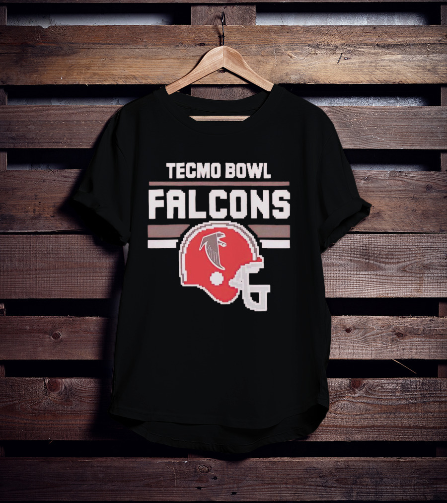 Tecmo Bowl Falcons Helmet Retro Atlanta Football T-Shirt