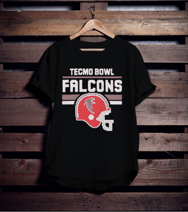 Tecmo Bowl Falcons Helmet Retro Atlanta Football T-Shirt