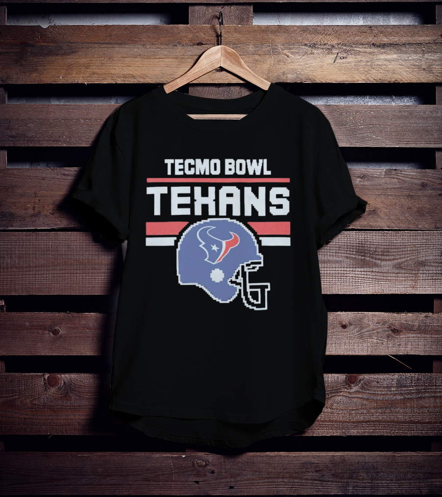 Tecmo Bowl Houston Texans Helmet Retro Video Game T-Shirt