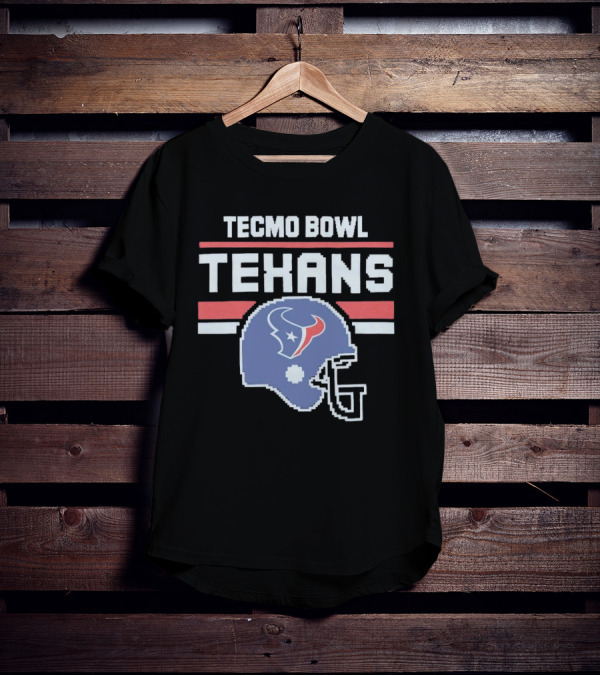 Tecmo Bowl Houston Texans Helmet Retro Video Game T-Shirt