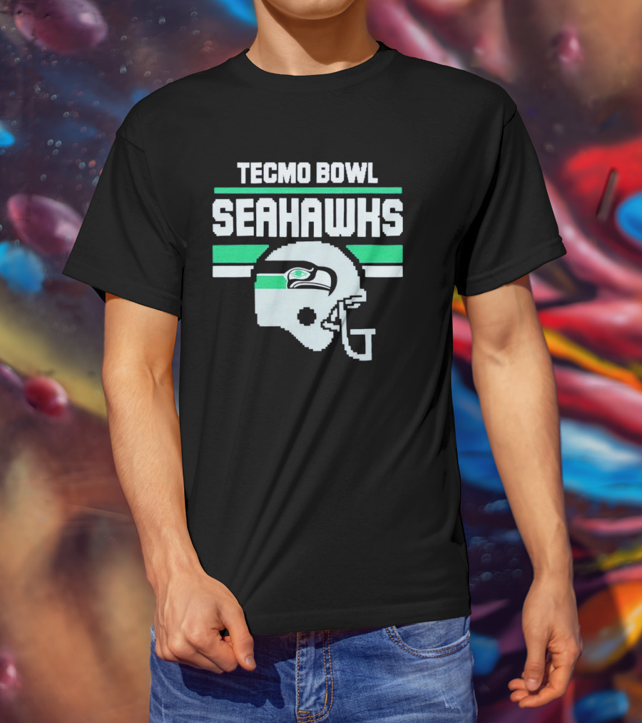 Tecmo Bowl Seattle Seahawks Helmet T-Shirt