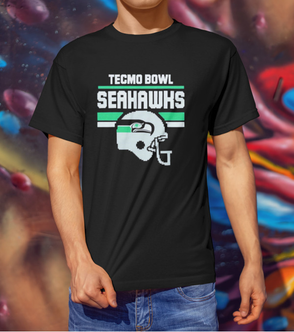 Tecmo Bowl Seattle Seahawks Helmet T-Shirt
