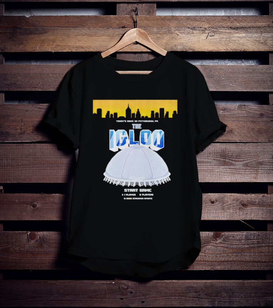 8-Bit Start Game Pittsburgh PA The Igloo Retro Skyline T-Shirt