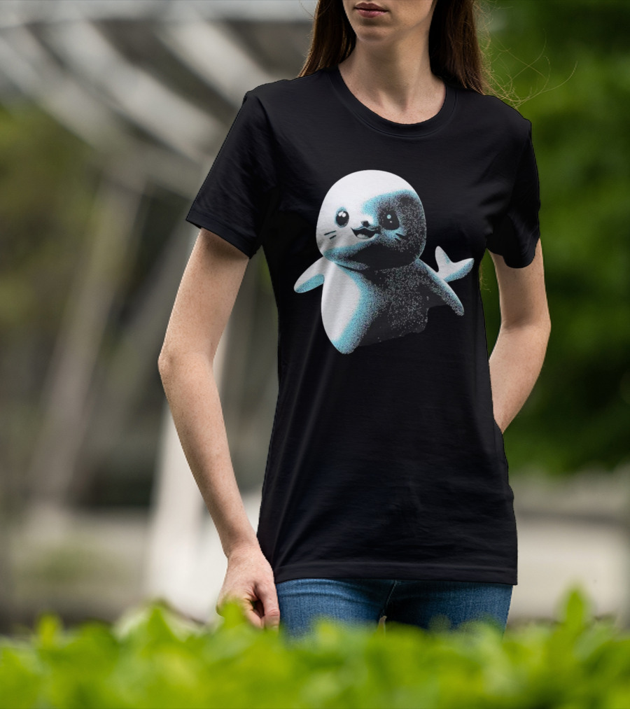 Distressed Spectre Sappy Seals Cute Sea Animal T-Shirt
