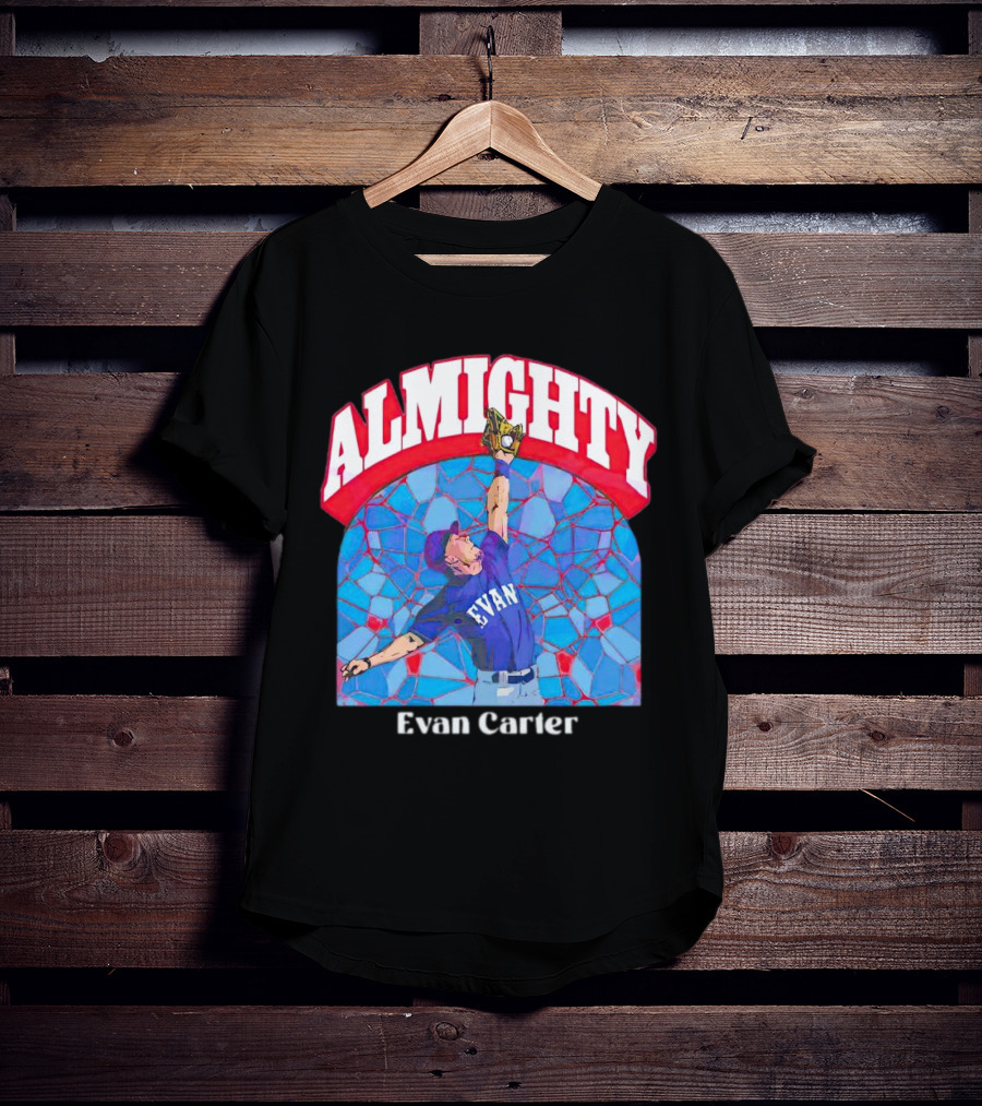 Evan Carter Almighty Baseball Texas T-Shirt