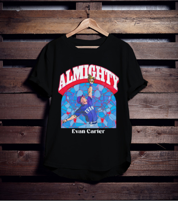 Evan Carter Almighty Baseball Texas T-Shirt
