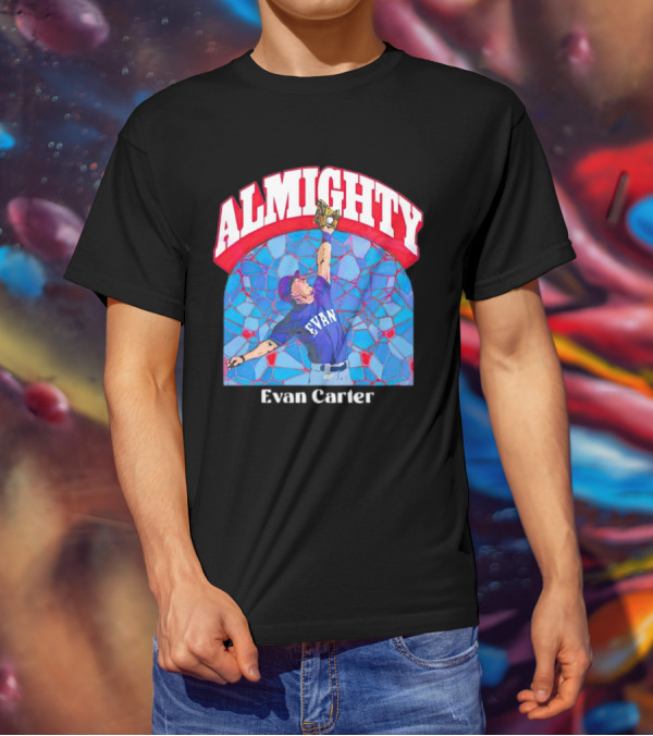 Evan Carter Almighty Baseball Texas T-Shirt
