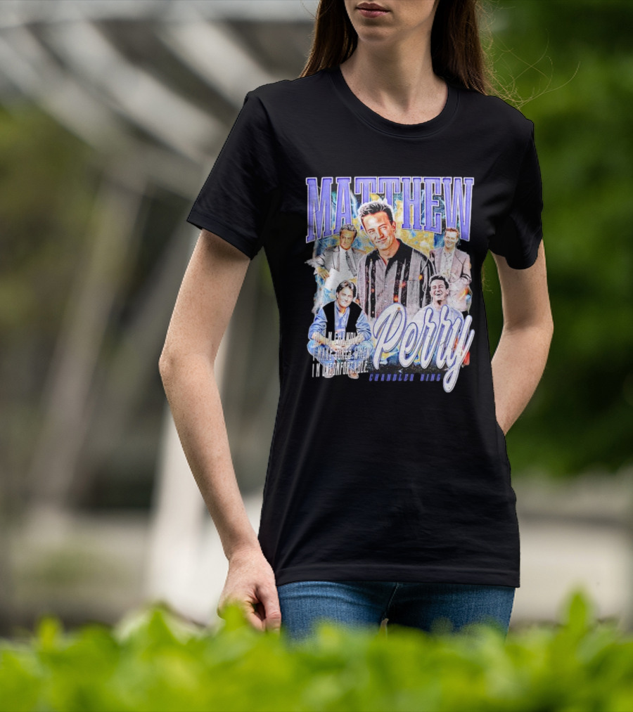 MATTHEW PERRY Chandler Bing I'm Unemployable T-Shirt