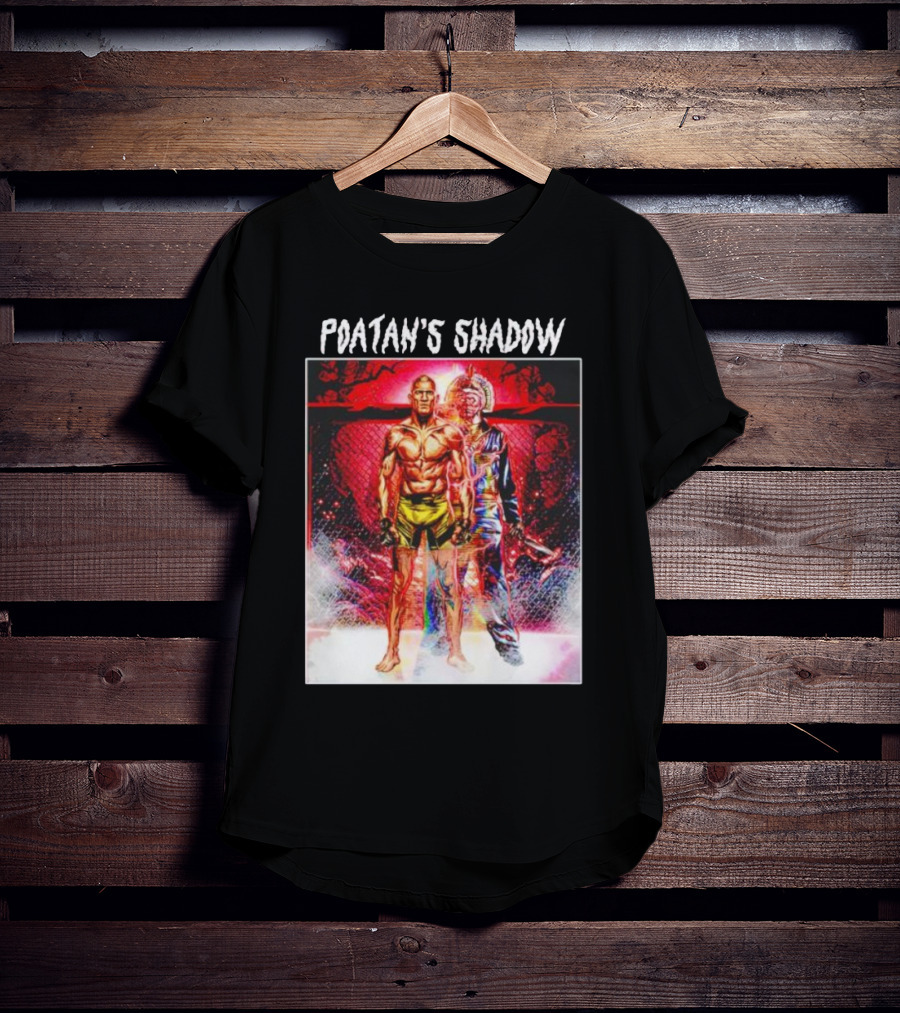 Poatan's Shadow Dual Persona Warrior In Fight Arena T-Shirt