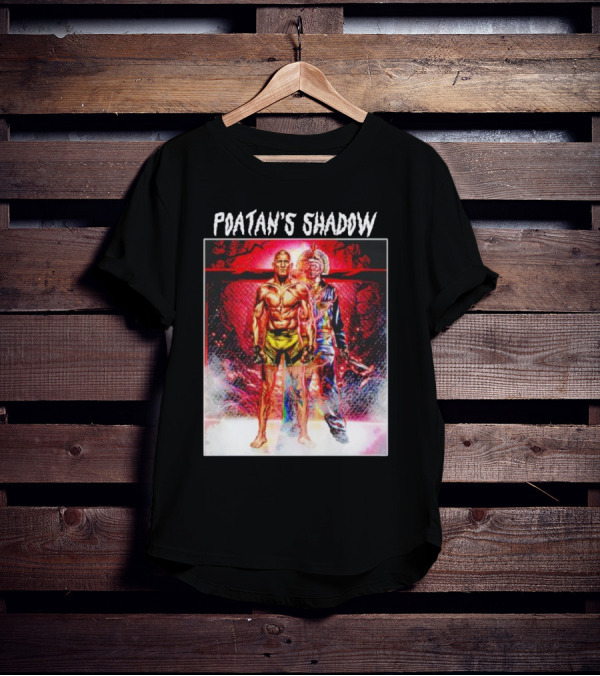 Poatan's Shadow Dual Persona Warrior In Fight Arena T-Shirt