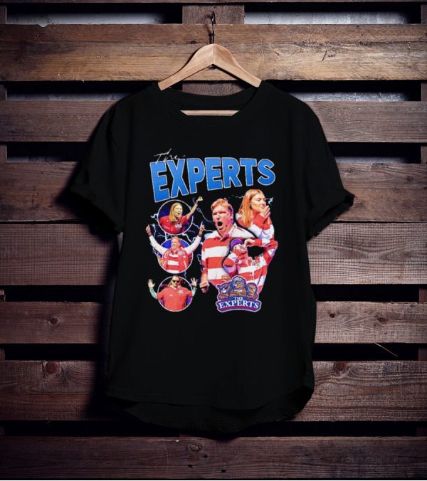 The Experts Team Football Enthusiasts In Red And White Stripes T-Shirt