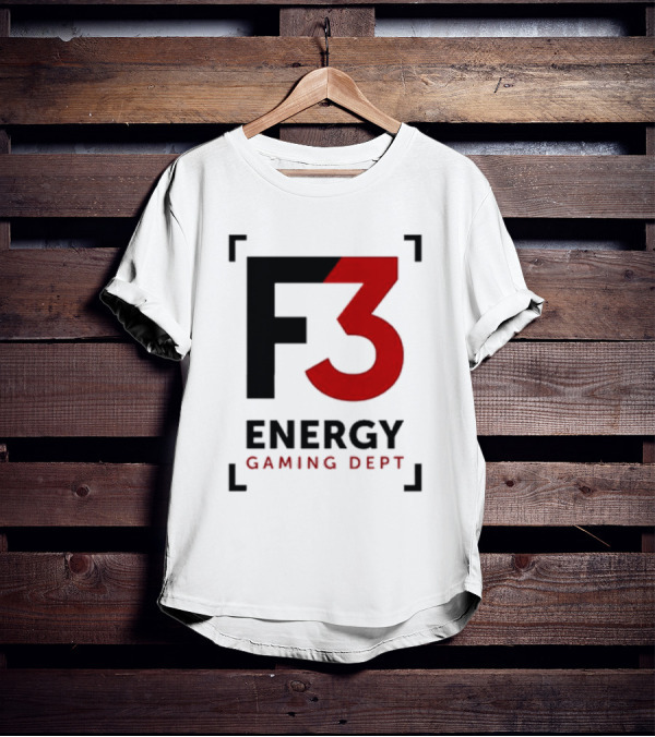 F3 Energy Gaming Dept Bold Red And Black T-Shirt