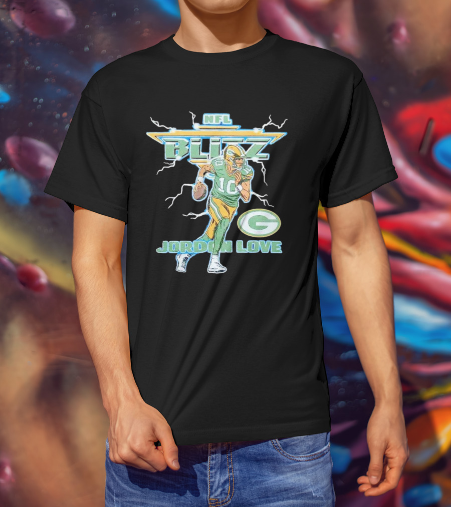 NFL Blitz Jordan Love Packers T-Shirt