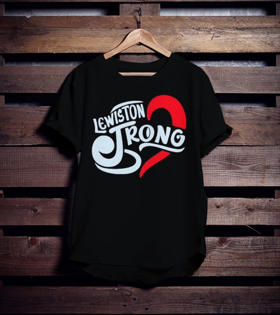 Lewiston Strong Heart Symbol Maine Resilience T-Shirt