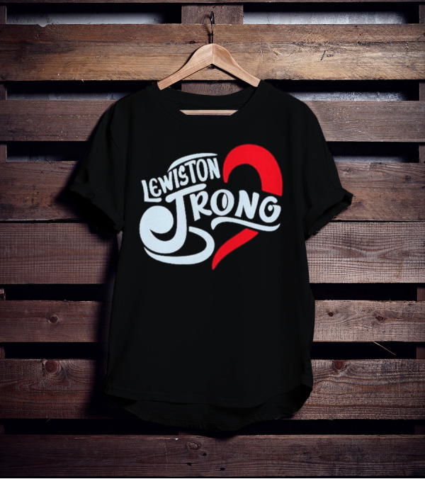 Lewiston Strong Heart Symbol Maine Resilience T-Shirt