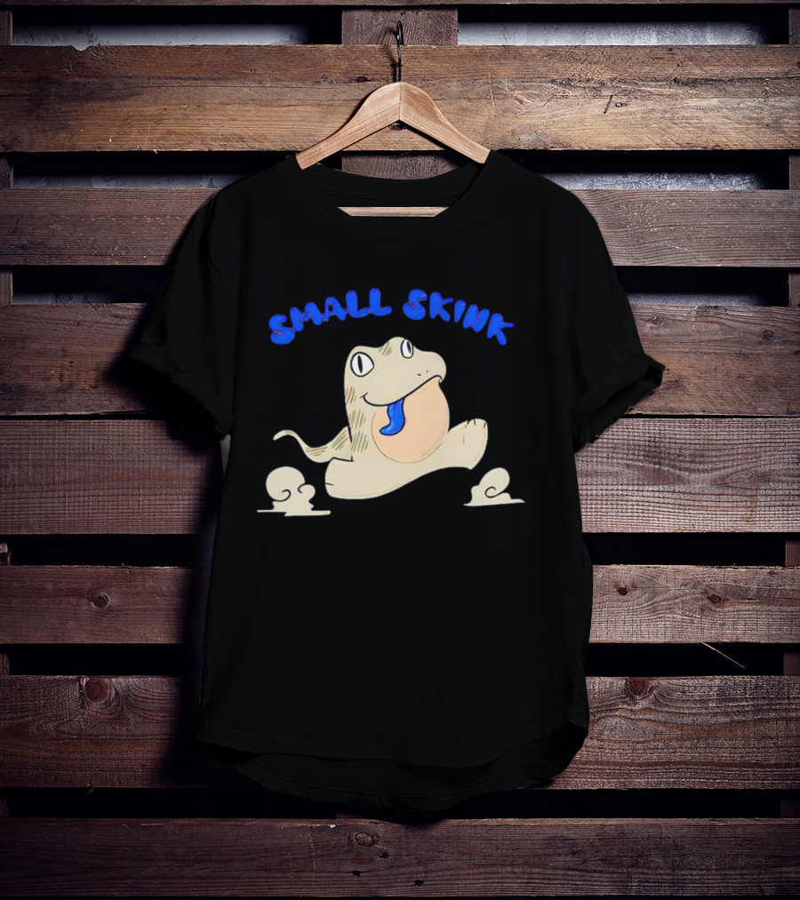Small Skink Blue-Tongued Frog Style Retro T-Shirt