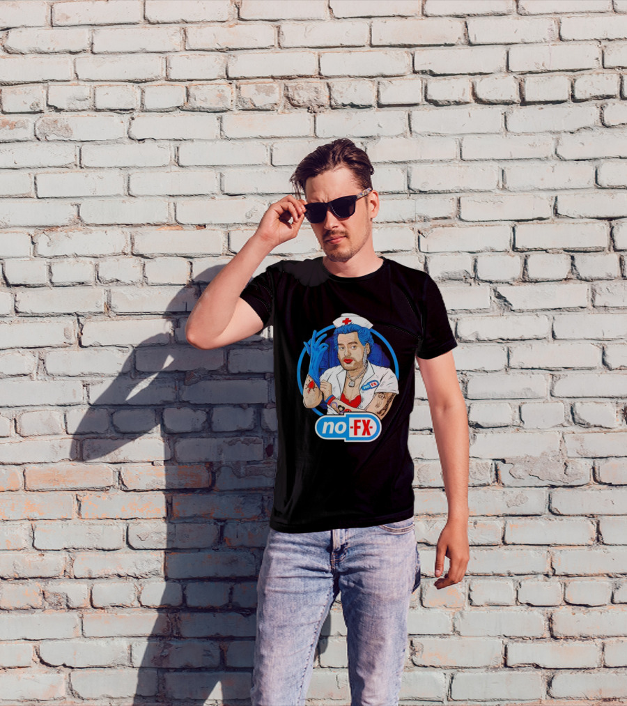 NOFX Nurse Punk Mike Tattoo Cartoon T-Shirt