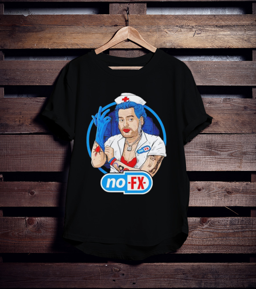 NOFX Nurse Punk Mike Tattoo Cartoon T-Shirt