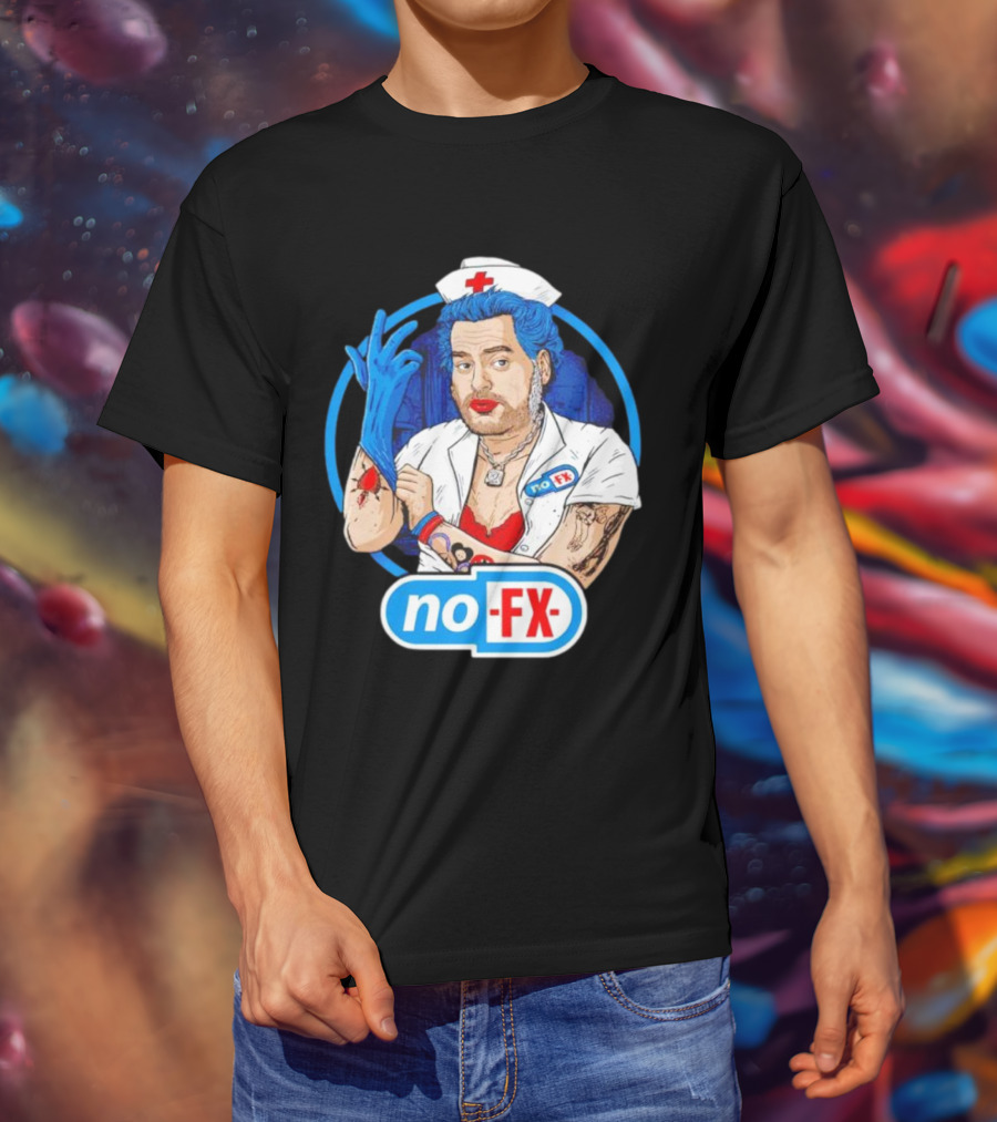 NOFX Nurse Punk Mike Tattoo Cartoon T-Shirt