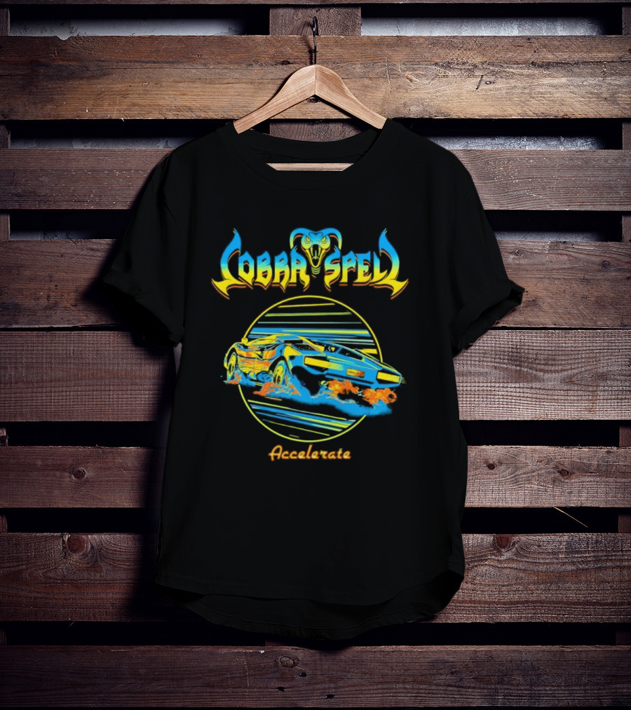 Cobra Spell Accelerate Neon Cobra And Racing Car T-Shirt