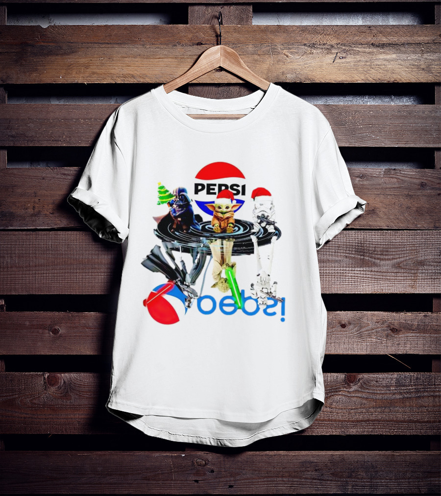 Pepsi Christmas Darth Vader Yoda Stormtrooper T-Shirt