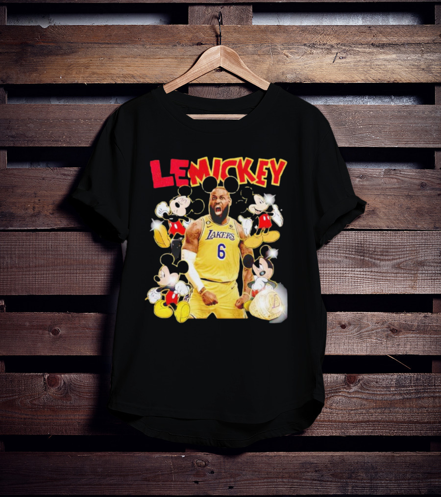 LeMickey LeBron James Lakers With Mickey Characters T-Shirt