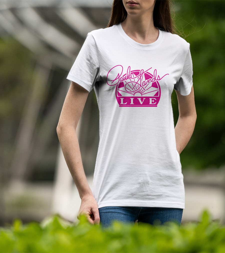 Paula Sands Live Pink Script With Sunrise T-Shirt