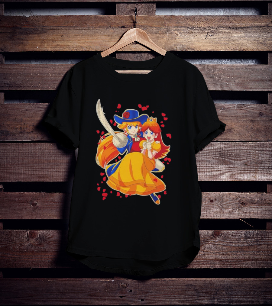 Princess To The Rescue With Heroic Duo And Heart Petals T-Shirt