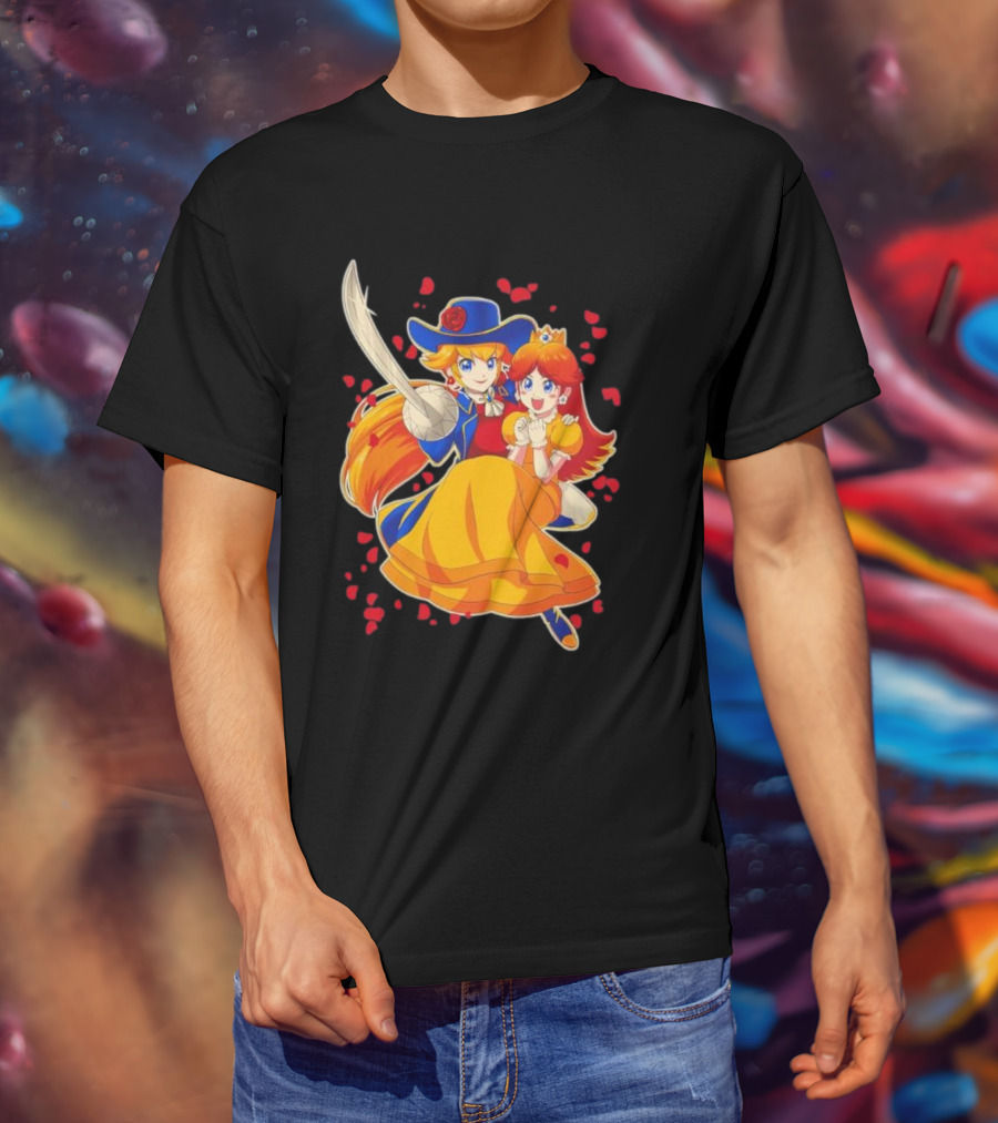 Princess To The Rescue With Heroic Duo And Heart Petals T-Shirt