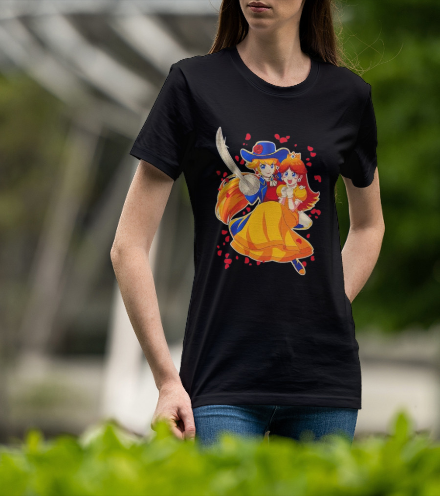 Princess To The Rescue With Heroic Duo And Heart Petals T-Shirt