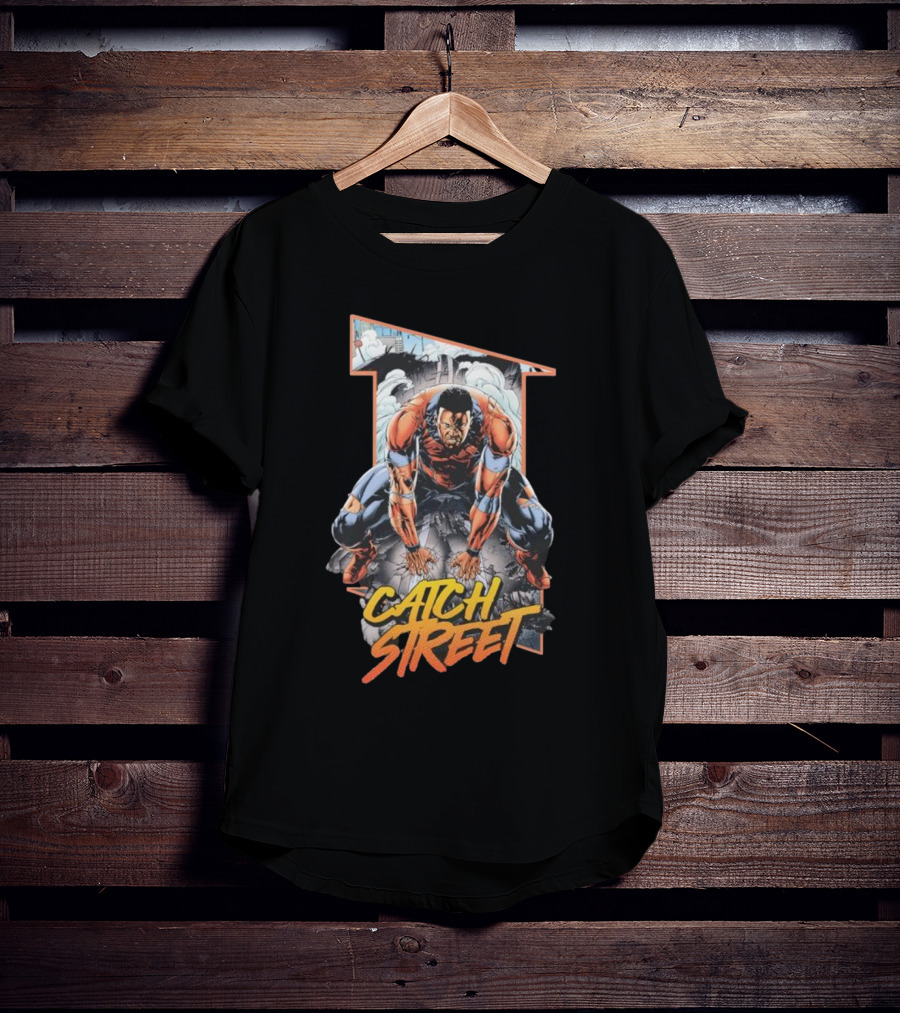 Catch Street Rippaverse Comics Dynamic Hero Action Pose T-Shirt