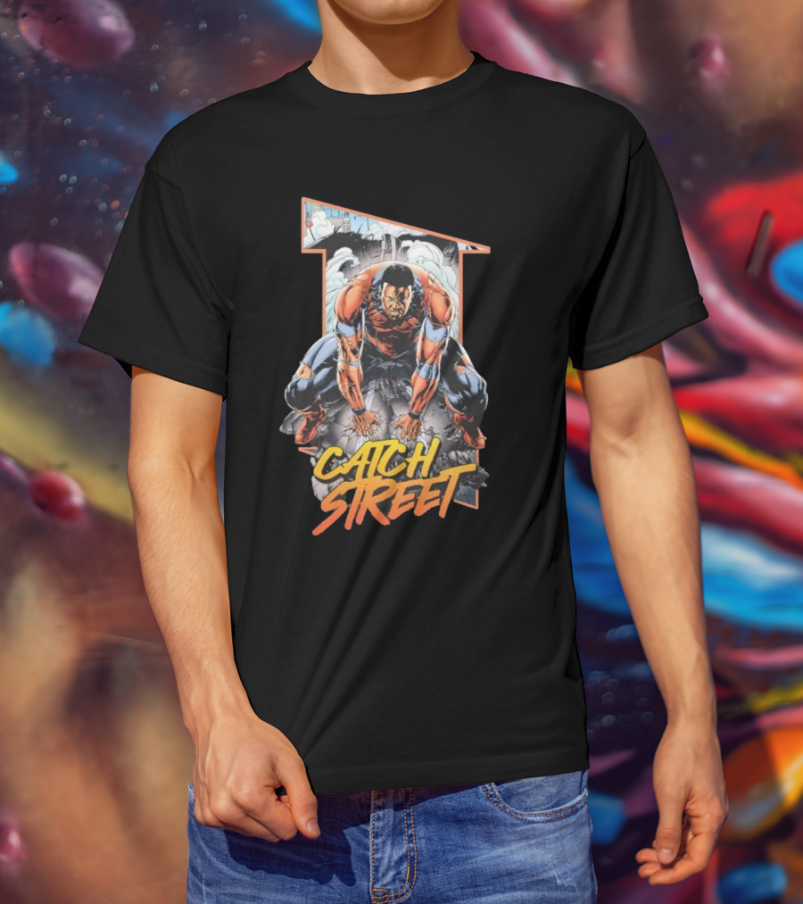 Catch Street Rippaverse Comics Dynamic Hero Action Pose T-Shirt