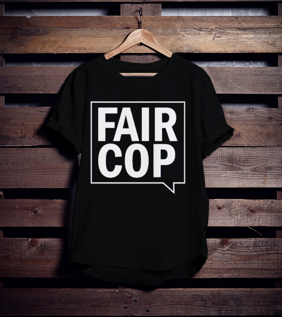 Sarah Phillimore Fair Cop Initiative Speech Bubble Black T-Shirt