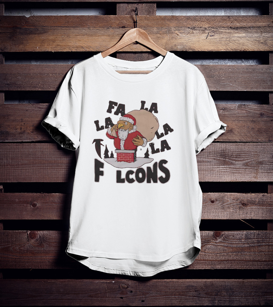 Atlanta Falcons Mascot Santa Fa La La Lcons T-Shirt